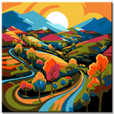 Landscape painting by numbers